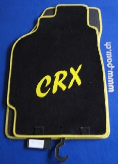 Bild von Ausverkauf Fussmatte Honda CRX Jg.11.87-, gelb -Schriftzug CRX (nur solange Vorrat, vorheriger vk.119.-)