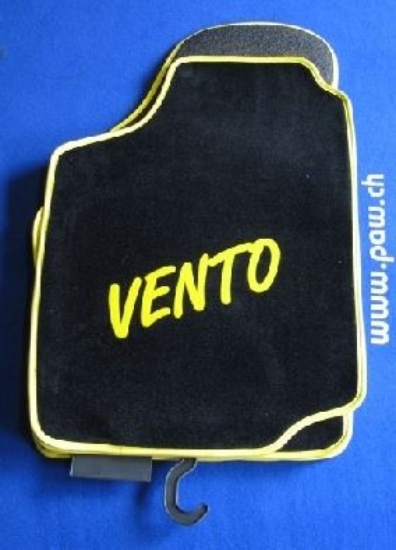 Bild von Ausverkauf Fussmatte VW Vento, -schwarz mit gelb Schriftzug Vento (nur solange Vorrat, vorheriger vk.119.-)
