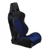 Bild von HalbschalenSitz schwarz/blau-Kunstleder Typ Eco 2 mit verstellbarer+ vorklppbarer Sitzlehne inkl. Laufschiene *