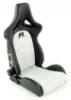 Bild von HalbschalenSitz-Set  schwarz/grau-Echtleder/Carbon Typ A1 mit verststellbarer ohne vorklppbarer Sitzlehne mit Laufschiene