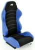 Bild von HalbschalenSitz-Set blau/schwarz-Velour Typ Boston mit verststellbarer+ vorklppbarer Sitzlehne *