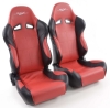 Bild von HalbschalenSitz-Set rot/schwarz-Kunstleder Typ SCE ohne verststellbarer mit vorklppbarer Sitzlehne *