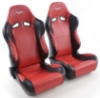 Bild von HalbschalenSitz-Set rot/schwarz-Kunstleder Typ SCE ohne verststellbarer mit vorklppbarer Sitzlehne *