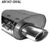 Bild von AuspuffAnlage Alfa 147 Typ 937 1.6l- 1.9l- 2.0l- 3.2l Jg.01-, Bastuck gerade oval 1x120/80mm eingerollt mit absorber., Edelstahl Gr.-A mit Zerti. *
