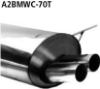 Bild von AuspuffAnlage BMW 3-er E36 Compact 318ti, Bastuck gerade rund 2x70mm nicht eingerollt ohne absorber aus Edelstahl Gr.-A mit Zerti *