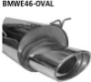 Bild von Auspuffanlage BMW 3-er E46 Lim. Kombi 318D+ 320D, Bastuck gerade oval 1x153/95mm eingerollt mit absorber., Edelstahl Gr.-A mit Zerti.