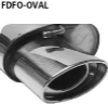 Bild von Auspuffanlage Ford Focus Lim. 1.4l- 1.6l- 1.8l- 2.0l Jg.10.98-, Bastuck gerade oval 1x153/95mm eingerollt mit absorber aus Edelstahl Gr.-A mit Zerti.