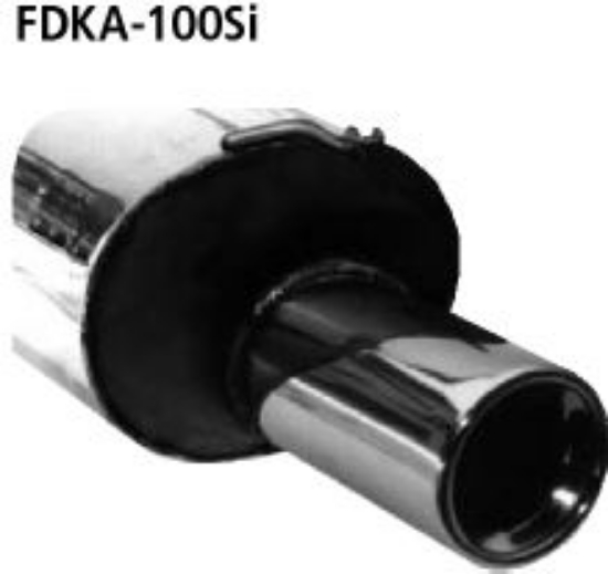 Bild von Auspuffanlage Ford KA 1.3l- 1.6l Jg.11.96-, Bastuck gerade rund 1x100mm eingerollt mit absorber aus Edelstahl Gr.-A mit Zerti.