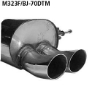 Bild von Auspuffanlage Mazda 323 F Typ BJ 1.3l- 1.5l- 1.6l- 1.8l- 2.0l Jg.01-, Bastuck DTM rund 2x70mm nicht eingerollt ohne absorber aus Edelstahl Gr.-A mit Zerti.