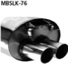 Bild von AuspuffAnlage Mercedes SLK W170 2.0l+ 2.3l Jg.9.96-, Bastuck gerade rund 2x76mm nicht eingerollt ohne absorber aus Edelstahl Gr.-A mit Zerti.