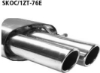 Bild von Auspuffanlage Skoda Octavia Typ 1Z RS Jg.5.04-, Bastuck gerade rund 2x76mm 20° schräg geschnitten eingerollt ohne absorber aus Edelstahl mit Zerti