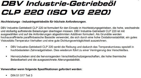 Bild von GetriebeOel CLP 220 ISO.VG220 (Kanister-20Lit) *