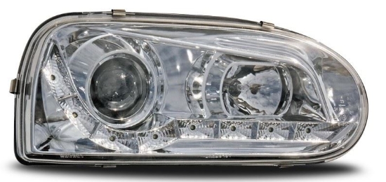 Bild von Scheinwerfer VW Golf 3, chrom led ohne Standlichtringe ohne Frontblinker *