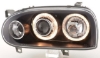 Bild von Scheinwerfer VW Golf 3, schwarz mit Standlichtringe+ Frontblinker *