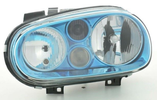Bild von Scheinwerfer VW Golf 4, blau mit Nebelscheinwerfer ohne Standlichtringe *