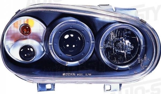 Bild von Scheinwerfer VW Golf 4, schwarz mit Nebelscheinwerfer+ Standlichtringe *