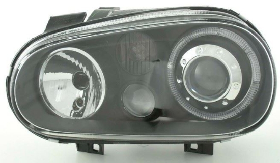 Bild von Scheinwerfer VW Golf 4, schwarz mit Nebelscheinwerfer+ Standlichtringe *