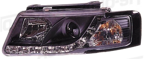 Bild von Scheinwerfer VW Passat Typ 3B Jg.10.96-01, schwarz led mit Blinker+ Tagfahrleuchten *
