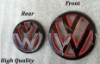 Bild von Kühlergrill-Emblem in schwarz/rotglanz-lackiert für Front+ Heck *
