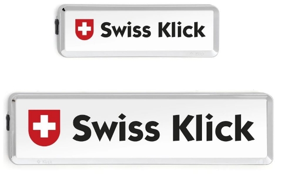 Bild von Kennzeichen/Nummern/Wechselschildhalter Swissklick chrom, Breitformat *