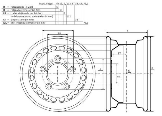 Bild von Mehrpreis JR-Wheels für auf Kundenwunsch angefertigten Lochkreis sowie Einpresstiefe (ET) *